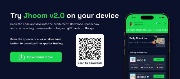 Jhoom - HTML5 Game Tournament App | Contest app || Flutter app + Admin Panel